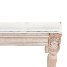 Zelus Linen Ottoman Bench